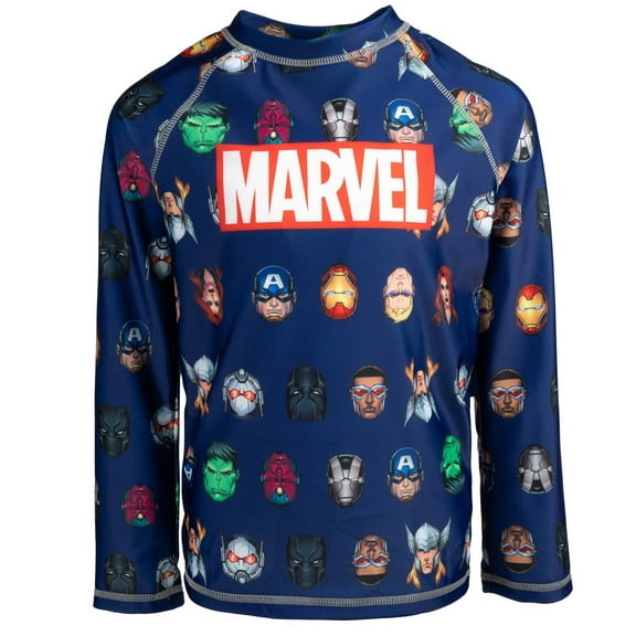 Marvel Avengers Iron Man Thor Captain America Toddler Boys Rash Guard Toddler to Big Kid