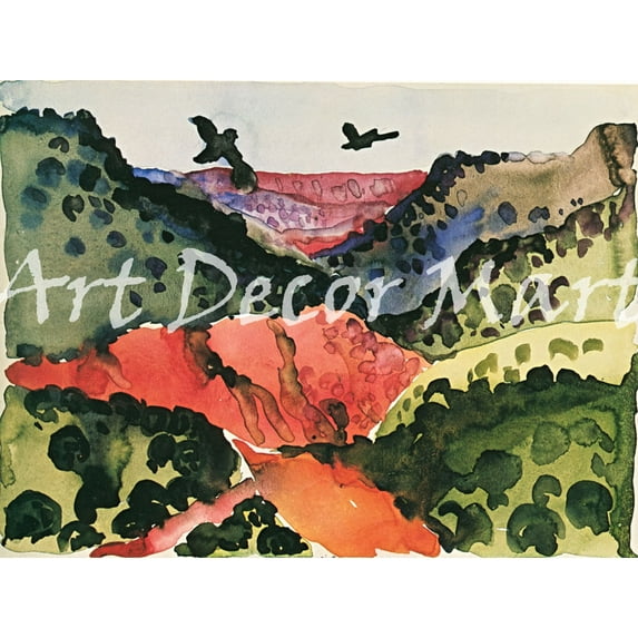 Red Mesa-O'Keeffe - CANVAS OR FINE PRINT WALL ART