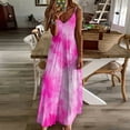 thumbnail image 2 of Ladies' Summer Dress Beach Sleeveless Colorful Tie Dye Vortex T-shirt Vest Sun Skirt, 2 of 8