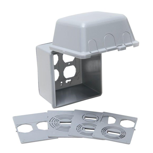 Cubierta para toma eléctrica exterior TayMac MM7440G, 12 cm de profundidad