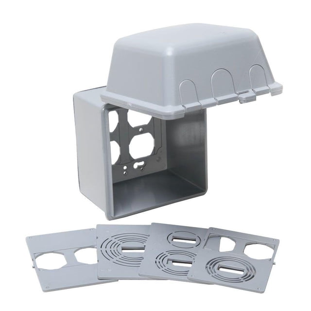 Cubierta para toma eléctrica exterior TayMac MM7440G, 12 cm de profundidad