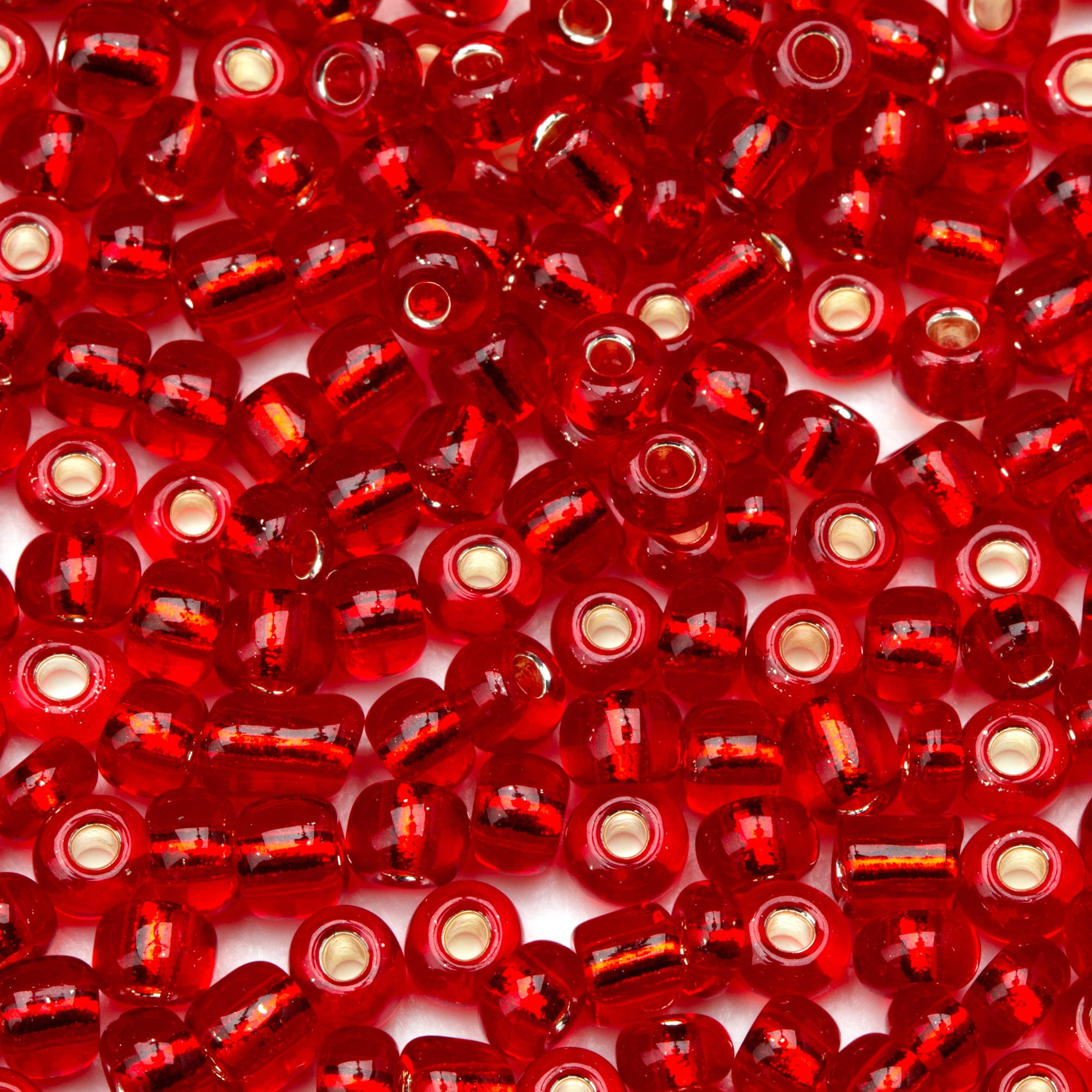 Cousin DIY Glass E-Beads, 100g Bulk Pack, 6/0, Red, 1000+ Pieces