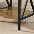 thumbnail image 5 of VECELO Nightstand with Drawer and Storage Shelf, Versatile X-Design End Tables for Living Room Bedroom, Light Brown, 5 of 7