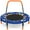 Navy, variant on Gymax 36'' Foldable Kid Trampoline w/ 20 LED Lights Foam Handlebar Padded Safety Cover Blue