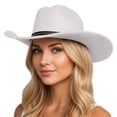 thumbnail image 1 of Chapeau de Cowboy Western à Grand Bord avec Design Classique Incurvé pour Tenue Décontractée à la Maison et Style Extérieur, 1 of 5
