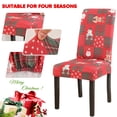 thumbnail image 3 of (Set of 6) Stretch Dining Chair Covers Xmas Christmas Party Banquet Seat Protector Decor, 3 of 7