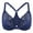 Blue, variant on Curyon Racerback Front Close Bra Women's Underwire Unpadded Plus Size Bras,34DD