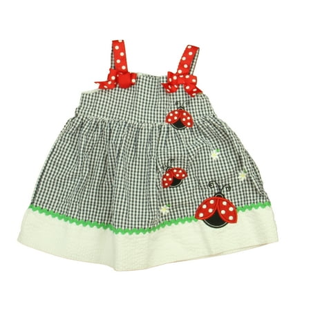 

Pre-owned Rare Editions Girls Navy | White Ladybug Dress size: 12 Months