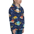 thumbnail image 5 of Naloa Planets and Stars Teenage Zipper Hoodie, Long Sleeve Zip Up Hoodies Casual Jackets Tops for 7-12 Years-Small, 5 of 6