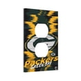 thumbnail image 2 of Panel de interruptores de pared con marco romano de cuero simple para interruptores de luces Packers Switching Panel de interruptores de luz simple, doble o con tirador, 2 of 8