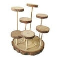 thumbnail image 4 of figatia Wood Display Riser Home Decor Storage Shelf for Cosmetic Accessories Perfume 7 Platforms, 4 of 9