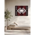 thumbnail image 5 of Red Black Wall Art for Living Room,Canvas Picture Wall Decor for Bathroom Bedroom,Southwest Geometric Aztec Farmhouse Tribal Painting Artwork for Office Kitchen Hallway Dining Room Home Decor 16"x20", 5 of 8