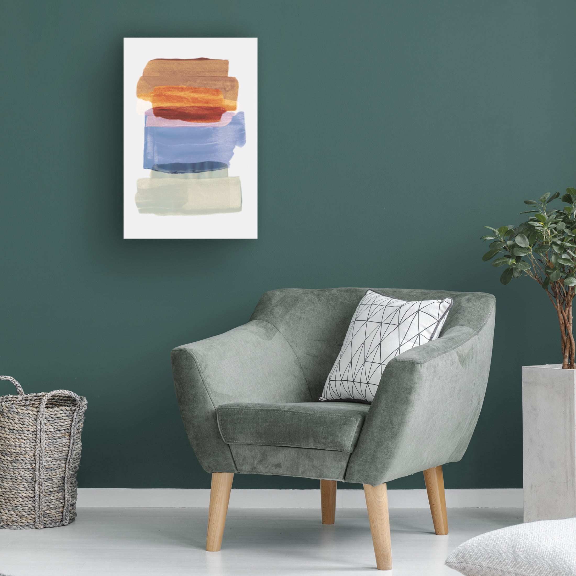 Trademark Fine Art Mareike Bohmer  Abstract Brush Strokes 49 Canvas Wall Art