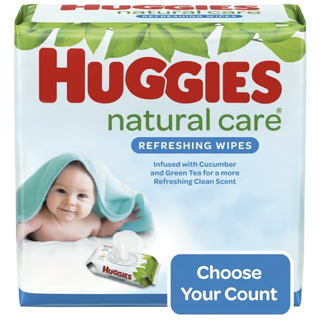 HUGGIES Refreshing Clean Baby Wipes, Disposable Soft Pack (6-Pack, 336 Sheets Total), Scented, Alcohol-free, Hypoallergenic