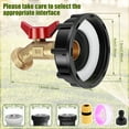 thumbnail image 7 of Adifare IBC Tote Water Tank Adapter Lead Free Brass 275-330 Gallon IBC Tank Adapter Leakproof IBC Tote Fitting 2.36in Coarse/2.44in Fine Thread IBC Tote to Garden Hose Adapter, 7 of 7