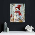 thumbnail image 4 of Fenyluxe Snowman Bird Canvas Wall Art Home Decoration Print On Canvas - Perfect Gift for Home Decor 16x20in, 4 of 5