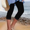 thumbnail image 3 of FNFYFH Clearance Womens Active Yoga Capris Lightweight Quick Dry Pants,Black, 3 of 7