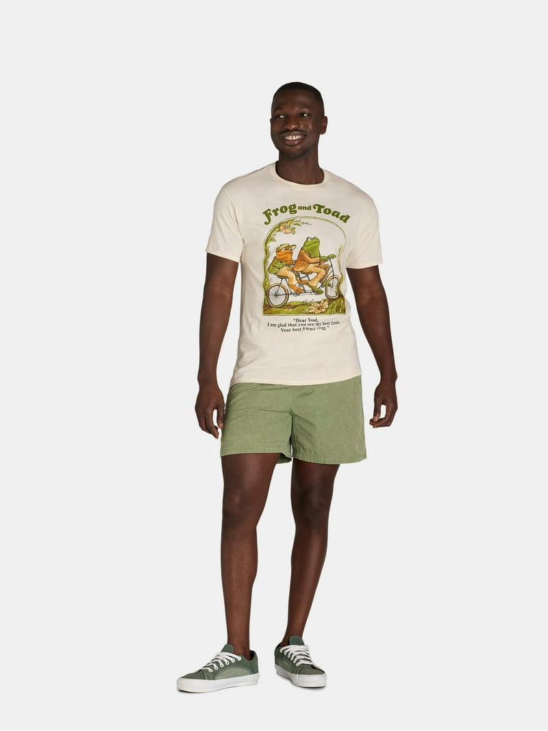 Frog and Toad Men's & Big Men's Cotton Graphic Print Tee, Sizes S