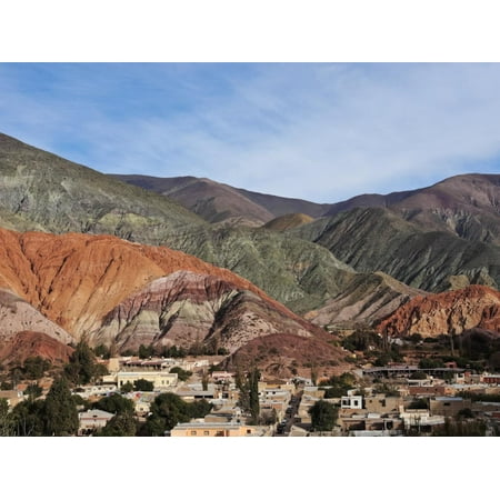 Elevated view of the town and the Hill of Seven Colours (Cerro de los Siete Colores), Purmamarca, J Print Wall Art By Karol (The Best Town Hall 7)