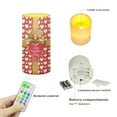 thumbnail image 7 of COEQINE Gold Bow Love Red Flameless Light Candles Battery Operated Candles with Color Changing Timer Remote Control Fake Pillar Candles Tealights for Valentine's Day Home Wedding Decor, 7 of 7