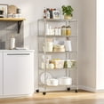 thumbnail image 2 of Seville Classics 5-Tier Steel Wire Shelving with Wheels, 30" W x 14" D x 60" H, Chrome Plated, 2 of 9