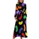 thumbnail image 2 of Vestido largo con estampado de gominolas, vestido elegante de lujo para fiesta de noche, vestido de mujer para mujer, vestido de verano para mujer, 2 of 5