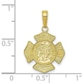 thumbnail image 4 of Solid 10k Yellow Gold St. Florian Protect Us/Fire Dept. Pendant - 22mm, 4 of 6