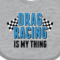 thumbnail image 4 of Inktastic Drag Racing is My Thing with Flags Boys or Girls Baby Bib, 4 of 4