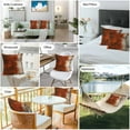 thumbnail image 6 of Abstract Collage Theme Outdoor Pillow Covers Pack of 2 Retro Red Oil Painting Texture Waterproof Throw Pillow Covers Decorative Cushion Cases for Patio Garden Tent Balcony Couch 24x24 inch, 6 of 8