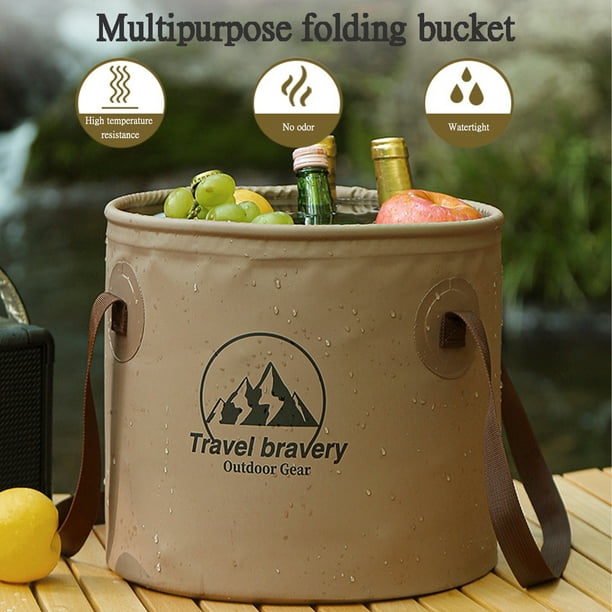 5 Gallon Portable Collapsible Bucket Perfect For Travel Camping Fishing  Gardening, Check Out Today's Deals Now