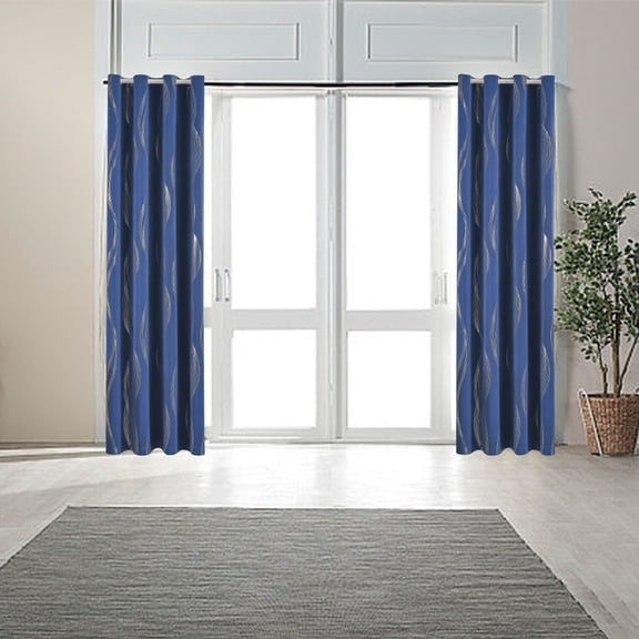 Btomtd Elegant Blackout Curtains, Window Curtains Panel Pair for Overlay Use, Bedroom Living Room Curtains with Soft and Flowing Look - 51.96"x62.99", Navy