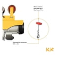 thumbnail image 4 of Polipasto Electrico Y Trole 600 A 990 Kg Con 20m Cable 220 V Kingsman 294320, 4 of 8