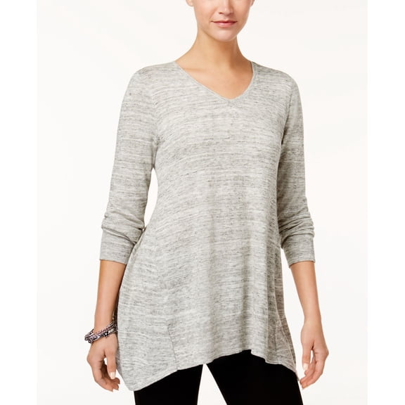 Style & Co. Spacedyed Tunic Sweater Womens S Gray sweater MSRP $46