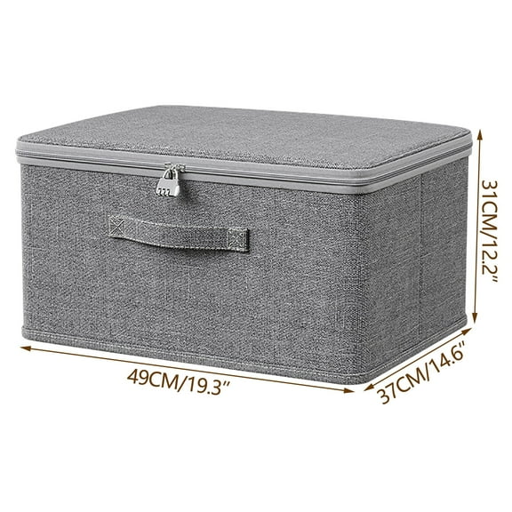 Suncoda Storage Bins with Lids, Large Capacity Clothes Storage Basket Portable Clothes Storage Bag for Organizing Bedroom