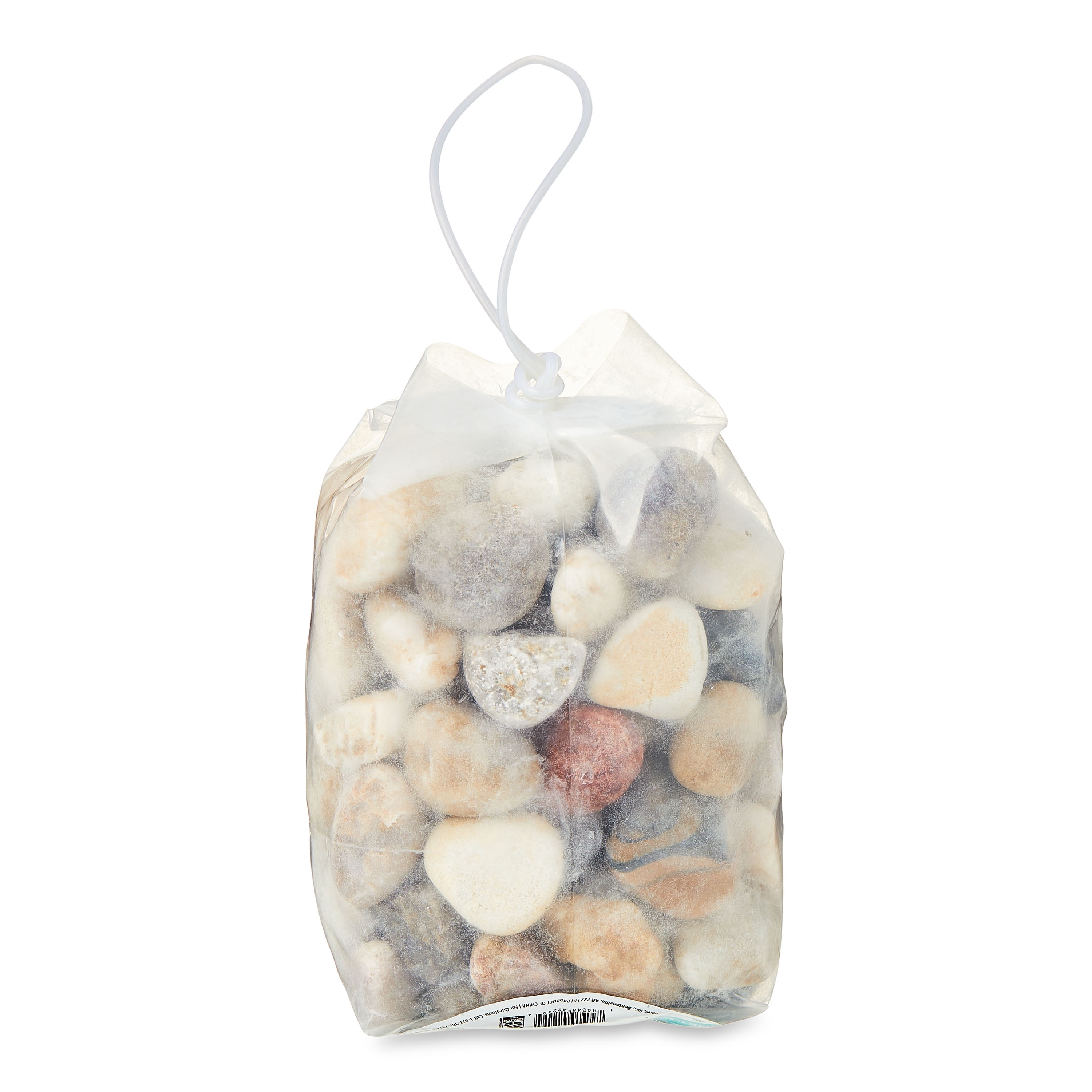 (4 pack) Vibrant Life Large Bag River Rocks Aquarium Decor, 38 oz Bag