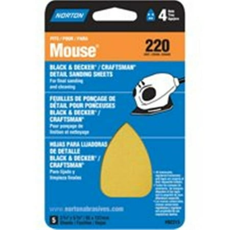 

Norton MultiSand 5-3/8 in. L X 3-3/4 W 220 Grit Aluminum Oxide Mouse Sandpaper 5 pk