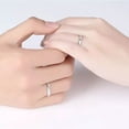 thumbnail image 4 of Anillos de Promesa Plata Fina 925 Corazon Parejas Compromiso, 4 of 5