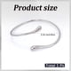 thumbnail image 2 of Brazalete de plata para brazo superior, estilo vintage, elegante, de verano, brillante, ajustable, estilo punk, con espiral abierta, de metal., 2 of 4