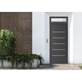thumbnail image 5 of Front Exterior Prehung Metal-Plastic Door | Manux 8415 Antracite Grey | Top Sidelite Transom | Office Commercial and Residential Doors Entrance Patio Garage 30 x 94 (W30x80+14) Right-hand, 5 of 6