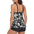 thumbnail image 5 of Tankini with Boy Shorts Swimsuits for Women Vintage Boho Print Bathing Suits Plus Size Summer Two Piece Swimwear, 5 of 6