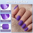 thumbnail image 2 of Set de 120 uñas postizas cortas cuadradas mate Bellelfin Purple, 2 of 7