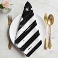 thumbnail image 2 of Black American Flag Cloth Napkins, Vintage USA Flag Stars Washable and Reusable Dinner Napkins Set of 8, Table Napkin for Kitchen Party Birthday Wedding Hotel Housewarming 20"x20", 2 of 9