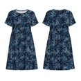 thumbnail image 3 of Bixox Robe d'Été à Manches Courtes pour Femmes Robe Ample Longueur Genou avec Poches-Style Hawaïen, 3 of 7