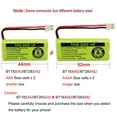 thumbnail image 3 of BT183342/BT283342 2.4V 400mAh Ni-Mh Cordless Phone Battery BT162342/BT262342 BT166342/BT266342 Battery Pack (8 Pack), 3 of 4