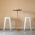 thumbnail image 6 of Basicwise 4-pcs 30-inch Backless Metal Bar Stool Stackable Heavy-Duty Counter-Height Chair for Home Bars Patios Kitchen Islands Cafes Restaurants Bistros and Dining Areas for Indoor & Outdoor, White, 6 of 6