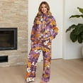 thumbnail image 4 of Garronmavis Womens 2 Piece Sweatsuits Sets Hippie Floral Hoodie Womens Sweat Set Two Piece Hoodies and Wide Leg Sweatpants with Pockets, Size L, 4 of 6