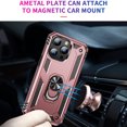 thumbnail image 5 of Allytech Rugged Case for iPhone 15 Pro, Military Grade Protection Shockproof Non-Slip Cover with Metal Rotatable Ring Stand, Magnetic Car Mount Holder Fashion Case for iPhone 15 Pro - Rosegold, 5 of 7