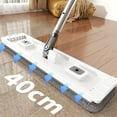 thumbnail image 5 of Flat Mop and Bucket System with Wringer - Wet/Dry Floor Cleaning Kit, 2 Reusable Microfiber Pads, Adjustable Handle for Hardwood, Laminate & Tile Floors, 5 of 9