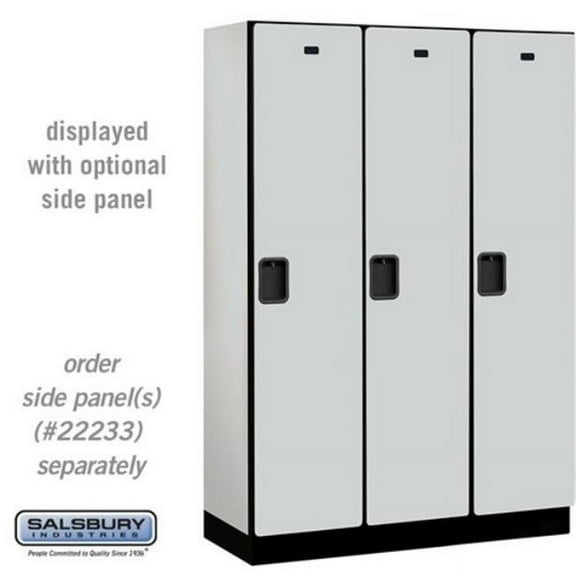 Salsbury Industries 18-21368GRY 18 in. Wide Single Tier Designer Wood Locker, Gray - 3 x 6 ft. x 18 in.