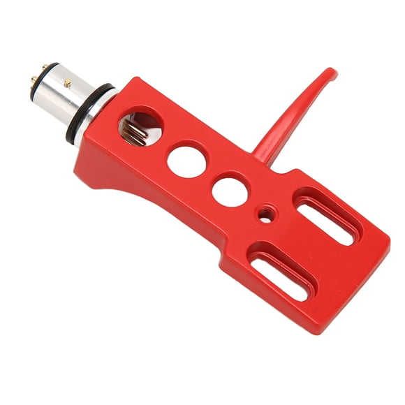 Cartucho para tocadiscos de aleación de aluminio de alta resistencia, soporte para aguja de vinilo LP para varios fonos, color rojo